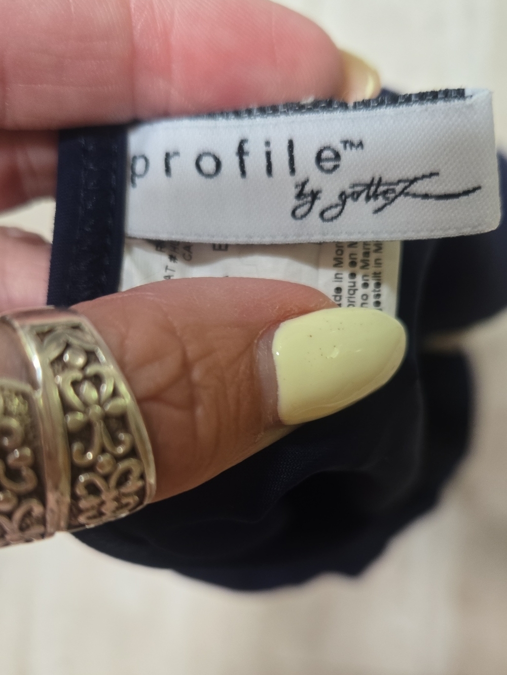 Profile by Gottex Navy Blue Bikini Bottom Skirt - Picture 6 of 10